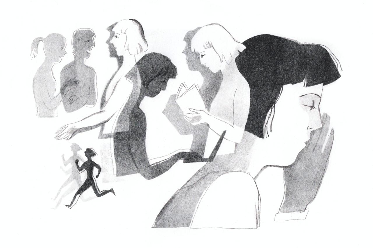 The revised print with a reworked reclining figure in the foreground and overlapping figures behind