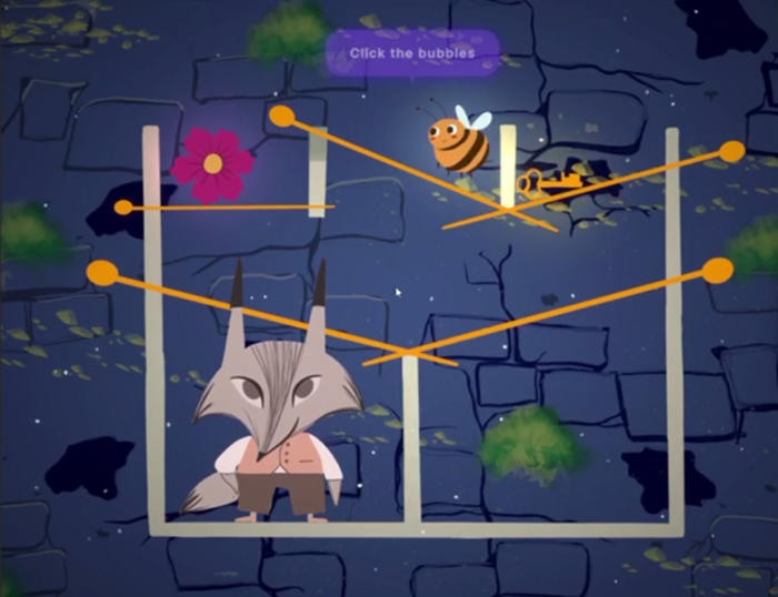 A scene from an interactive game illustrated by Evgeniya Kisametdinova